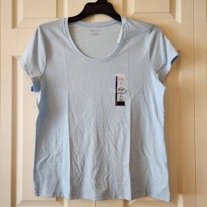 No Boundaries Women's XXL Scoop Tee Light Blue